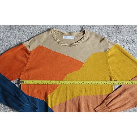 Dedicated. - Men's Mora Cut Mountain Pullover Sweater- Orange Multicolor, Large - Picture 9 of 11